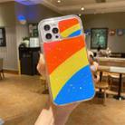 Sliding Camera Cover Design Rainbow Epoxy TPU + PC Shockproof Case For iPhone 13 Pro(Rainbow Pattern 6) - 1