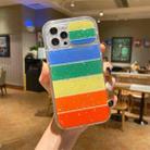 Sliding Camera Cover Design Rainbow Epoxy TPU + PC Shockproof Case For iPhone 13 Pro Max(Rainbow Pattern 10) - 1