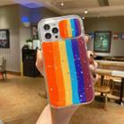 Sliding Camera Cover Design Rainbow Epoxy TPU + PC Shockproof Case For iPhone 12(Rainbow Pattern 2) - 1
