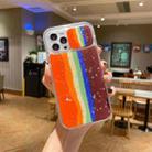 Sliding Camera Cover Design Rainbow Epoxy TPU + PC Shockproof Case For iPhone 12(Rainbow Pattern 3) - 1