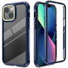 For iPhone 13 mini C1 2 in 1 Shockproof TPU + PC Protective Case with PET Screen Protector (Navy Blue) - 1