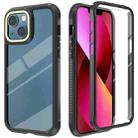 For iPhone 13 C1 2 in 1 Shockproof TPU + PC Protective Case with PET Screen Protector(Black) - 1