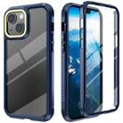 For iPhone 13 Pro C1 2 in 1 Shockproof TPU + PC Protective Case with PET Screen Protector (Navy Blue) - 1