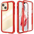 For iPhone 13 Pro C1 2 in 1 Shockproof TPU + PC Protective Case with PET Screen Protector (Red) - 1