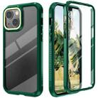 For iPhone 13 Pro Max C1 2 in 1 Shockproof TPU + PC Protective Case with PET Screen Protector (Dark Green) - 1
