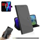 For iPhone 13 mini Imitated Mirror Surface Horizontal Flip Leather Case with Holder & Card Slots & Wallet & Lanyard (Black) - 1