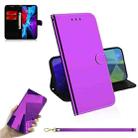 For iPhone 13 mini Imitated Mirror Surface Horizontal Flip Leather Case with Holder & Card Slots & Wallet & Lanyard (Purple) - 1