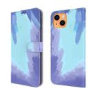 For iPhone 13 Watercolor Pattern Horizontal Flip Leather Case with Holder & Card Slot & Wallet(Winter Snow) - 1