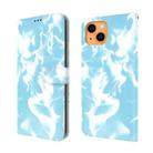 For iPhone 13 mini Cloud Fog Pattern Horizontal Flip Leather Case with Holder & Card Slot & Wallet (Sky Blue) - 1