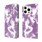 For iPhone 13 Pro Cloud Fog Pattern Horizontal Flip Leather Case with Holder & Card Slot & Wallet (Purple) - 1