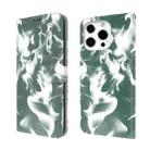 For iPhone 13 Pro Max Cloud Fog Pattern Horizontal Flip Leather Case with Holder & Card Slot & Wallet (Dark Green) - 1