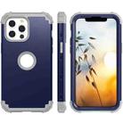 For iPhone 13 Pro 3 in 1 Shockproof PC + Silicone Protective Case (Navy Blue + Grey) - 3