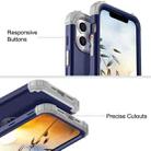 For iPhone 13 Pro 3 in 1 Shockproof PC + Silicone Protective Case (Navy Blue + Grey) - 5