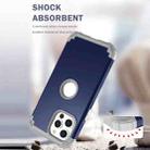 For iPhone 13 Pro 3 in 1 Shockproof PC + Silicone Protective Case (Navy Blue + Grey) - 6