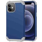 For iPhone 12 mini 3 in 1 Shockproof PC + Silicone Protective Case (Navy Blue + Grey) - 1