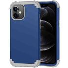 For iPhone 12 / 12 Pro 3 in 1 Shockproof PC + Silicone Protective Case(Navy Blue + Grey) - 1