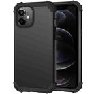 For iPhone 12 / 12 Pro 3 in 1 Shockproof PC + Silicone Protective Case(Black) - 1