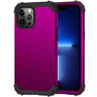 For iPhone 13 Pro Max 3 in 1 Shockproof PC + Silicone Protective Case For iPhone 12 Pro Max(Dark Purple + Black) - 1