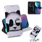 For iPhone 13 mini Coloured Drawing Horizontal Flip Leather Case, with Holder & Card Slots & Wallet (Panda) - 1