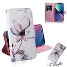 For iPhone 13 mini Coloured Drawing Horizontal Flip Leather Case, with Holder & Card Slots & Wallet (Magnolia Flower) - 1