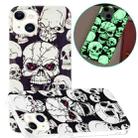 For iPhone 13 mini Luminous TPU Soft Protective Case (Skull) - 1