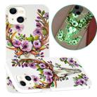 For iPhone 13 Luminous TPU Soft Protective Case(Flower Deer) - 1