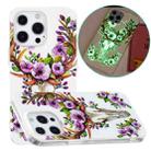 For iPhone 13 Pro Luminous TPU Soft Protective Case (Flower Deer) - 1