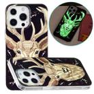 For iPhone 13 Pro Luminous TPU Soft Protective Case (Deer Head) - 1