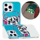 For iPhone 13 Pro Max Luminous TPU Soft Protective Case (Headset Dog) - 1