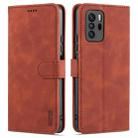 For Xiaomi Redmi Note 10 Pro 5G AZNS Skin Feel Calf Texture Horizontal Flip Leather Case with Card Slots & Holder & Wallet(Brown) - 1
