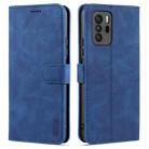 For Xiaomi Redmi Note 10 Pro 5G AZNS Skin Feel Calf Texture Horizontal Flip Leather Case with Card Slots & Holder & Wallet(Blue) - 1