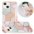 For iPhone 13 Electroplating TPU Protective Case(Pink Rhombus) - 1