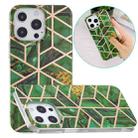 For iPhone 13 Pro Electroplating TPU Protective Case (Green Rhombus) - 1