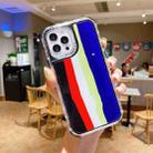 For iPhone 11 Pro Rainbow TPU + PC Glass Shockproof Case (Rainbow Pattern Black) - 1