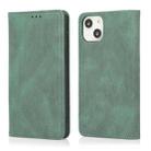For iPhone 13 mini Strong Magnetic Crazy Horse Texture Horizontal Flip Leather Case with Holder & Card Slots & Wallet (Green) - 1