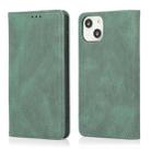 For iPhone 13 Pro Strong Magnetic Crazy Horse Texture Horizontal Flip Leather Case with Holder & Card Slots & Wallet (Green) - 1