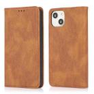 For iPhone 13 Pro Strong Magnetic Crazy Horse Texture Horizontal Flip Leather Case with Holder & Card Slots & Wallet (Brown) - 1