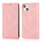 For iPhone 13 Pro Max Strong Magnetic Crazy Horse Texture Horizontal Flip Leather Case with Holder & Card Slots & Wallet (Rose Gold) - 1