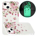 Luminous TPU Pattern Soft Protective Case For iPhone 13 mini(Cherry Blossoms) - 1