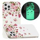 For iPhone 13 Pro Luminous TPU Pattern Soft Protective Case (Cherry Blossoms) - 1