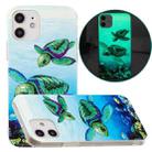 For iPhone 12 mini Luminous TPU Pattern Soft Protective Case (Sea Turtle) - 1