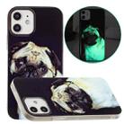 For iPhone 12 mini Luminous TPU Pattern Soft Protective Case (Glasses Dog) - 1