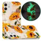 For iPhone 12 / 12 Pro Luminous TPU Pattern Soft Protective Case(Sunflower) - 1