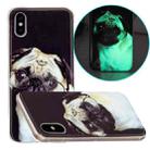 Luminous TPU Pattern Soft Protective Case For iPhone X / XS(Glasses Dog) - 1