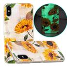 Luminous TPU Pattern Soft Protective Case For iPhone X / XS(Sunflower) - 1