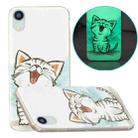 For iPhone XR Luminous TPU Pattern Soft Protective Case(Happy Cat) - 1