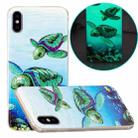 Luminous TPU Pattern Soft Protective Case For iPhone XS Max(Sea Turtle) - 1