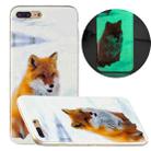 Luminous TPU Pattern Soft Protective Case For iPhone 8 Plus / 7 Plus(White Fox) - 1