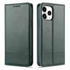 For iPhone 13 mini AZNS Magnetic Calf Texture Horizontal Flip Leather Case with Card Slots & Holder & Wallet (Dark Green) - 1