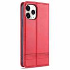 For iPhone 13 AZNS Magnetic Calf Texture Horizontal Flip Leather Case with Card Slots & Holder & Wallet(Red) - 3
